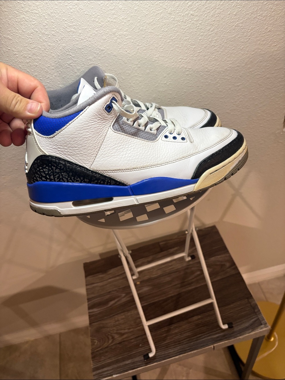 Nike Air Jordan 3 Retro White/Blue Men's Sneakers